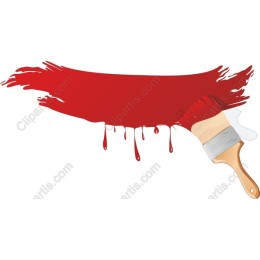 Red Paint Stroke