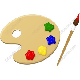 Artist's Palette and Brush