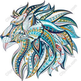 Vibrant Lion Head