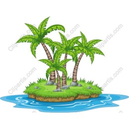 Tropical Palm Trees Island