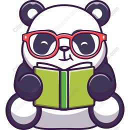 Cute Panda Reading