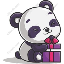 Panda with Gift