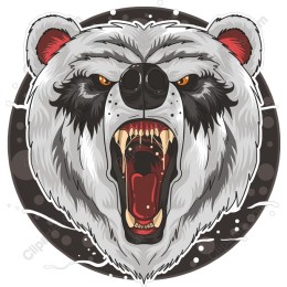 Fierce Roaring Polar Bear