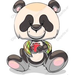Adorable Panda Holding a Cup