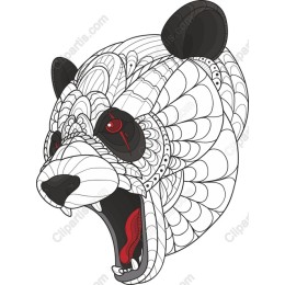 Roaring Panda Head