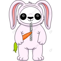 Playful Bunny Character