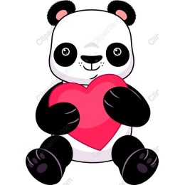 Adorable Panda with Heart