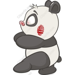 Charming Panda with Decorative Cheeks