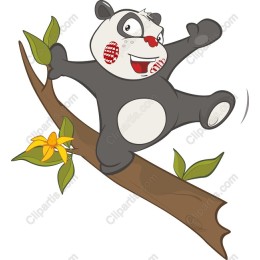 Playful Panda Tree Branch