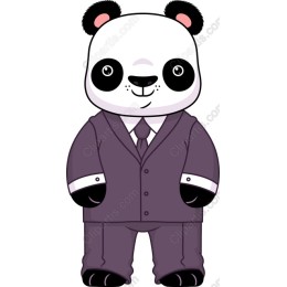 Whimsical Panda in a Suit