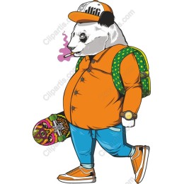 Urban Panda Skateboarder