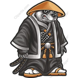 Fierce Samurai Bear