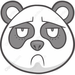 Grumpy Panda Face