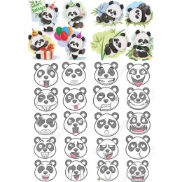 Panda Party Clipart Set -