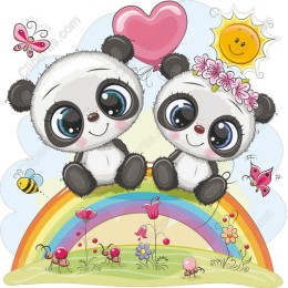 Playful Panda Love