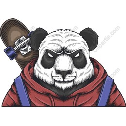 Cool Panda Skateboard