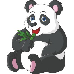 Cheerful Cartoon Panda