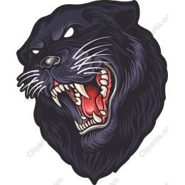 Fierce Roaring Black Panther