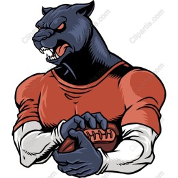 Fierce Panther Football Player