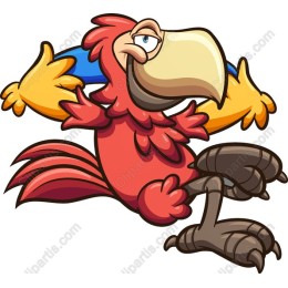 Playful Cartoon Parrot
