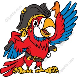 Vibrant Pirate Parrot