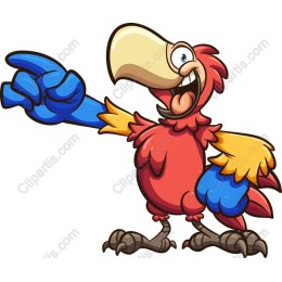 Cheerful Cartoon Parrot