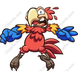 Vibrant Cartoon Parrot