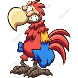 Vibrant Cartoon Parrot