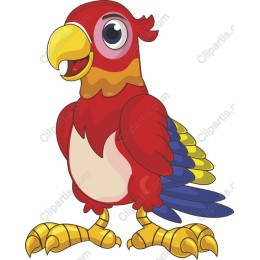 Vibrant Cartoon Parrot