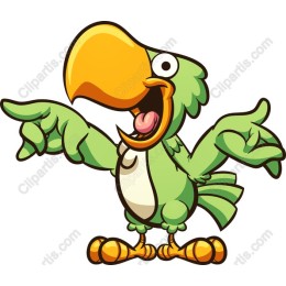 Cheerful Green Parrot