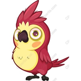 Charming Cartoon Parrot