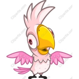 Whimsical Pink Bird