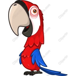 Vibrant Red Parrot