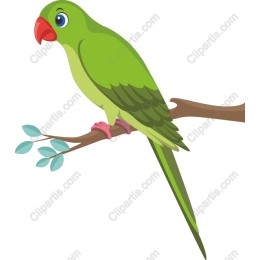 Vibrant Green Parrot