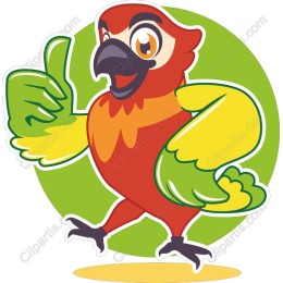 Cheerful Cartoon Parrot