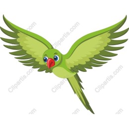Vibrant Green Parrot