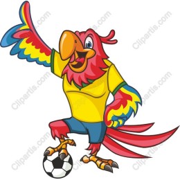 Vibrant Parrot Soccer Mascot