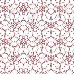 Red Floral Geometric Pattern