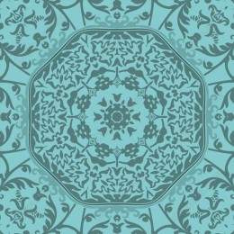 Elegant Turquoise Floral Pattern