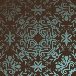 Elegantly Intricate Teal Floral Pattern