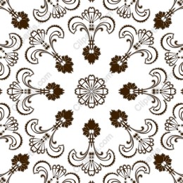 Elegant Floral Pattern in Brown