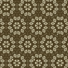 Olive Green Floral Seamless Pattern