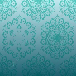 Elegant Teal Floral Pattern