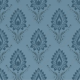 Elegant Blue Damask Pattern