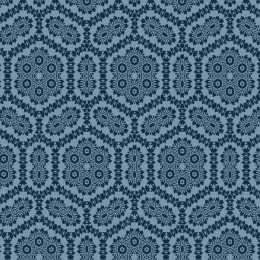 Elegant Blue Geometric Floral Pattern