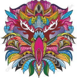 Majestic Colorful Tribal Mask