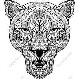 Black and White Lioness