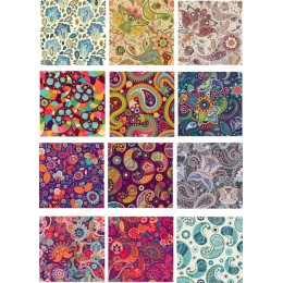 Vibrant Bundle - 12 Floral & Paisley Patterns