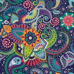 Vibrant Paisley Floral