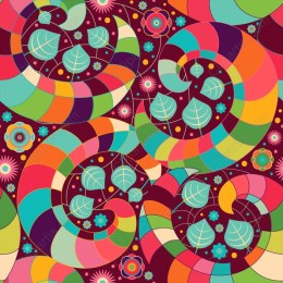 Vibrant Swirling Leaves